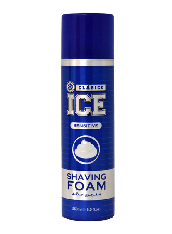 Clasico Ice Sensitive Shaving Foam, Blue, 250ml