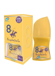 Beverly Hills Polo Club No. 8 Antiperspirant Roll-On for Women, Yellow, 50ml
