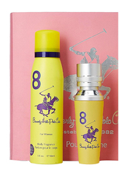 Beverly Hills Polo Club 2-Piece Sport No.8 Gift Set for Women, 50ml EDP, 150ml Deodorant Spray