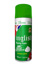 Inglish Shaving Foam with Glycerine, Vitamin E and Lemon Lime, 400ml