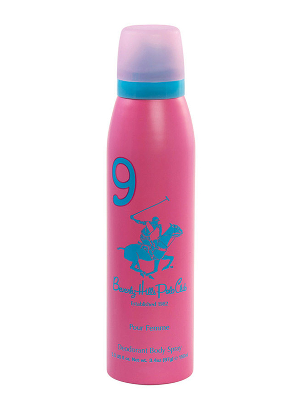 Beverly Hills Polo Club No. 9 Sport Deodorant Body Spray for Women, 150ml