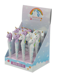 Puckator Cute Rainbow Unicorn Novelty Pen, White