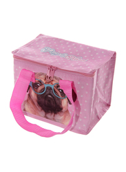 Puckator Fun Pink Pug Design Lunch Box Cool Bag, Pink
