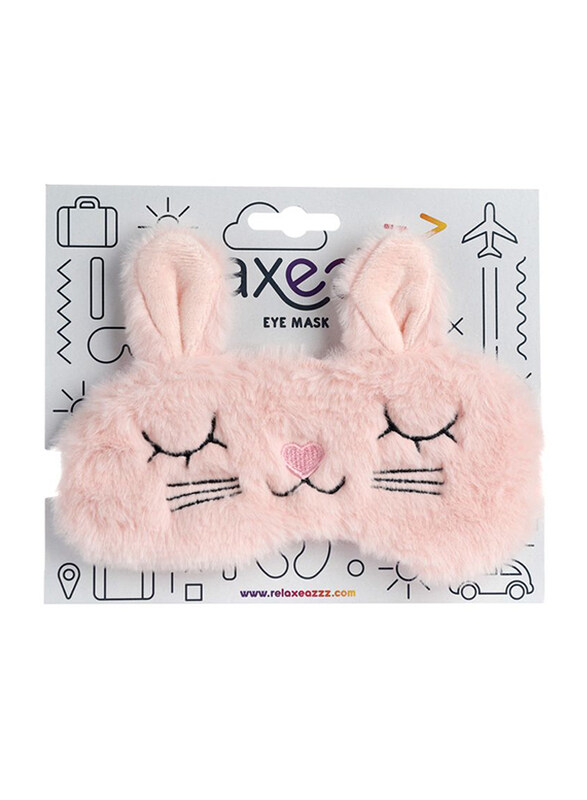 

Puckator Plush Bunny Rabbit Eye Mask, 1 Mask, Pink
