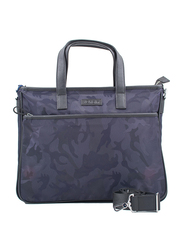 Iorigin 13-inch Slim Laptop Shoulder Bag, Blue Army