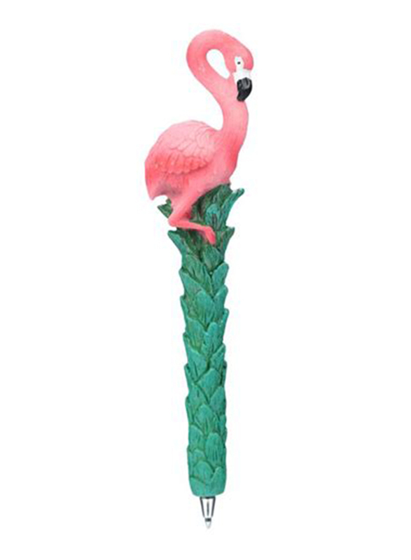 Puckator Fun Flamingo Novelty Pen, Pink/Green