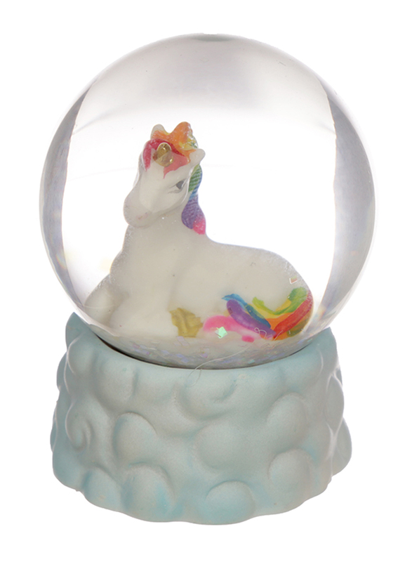 Puckator Enchanted Rainbow Unicorn Waterball Snow Globe, White