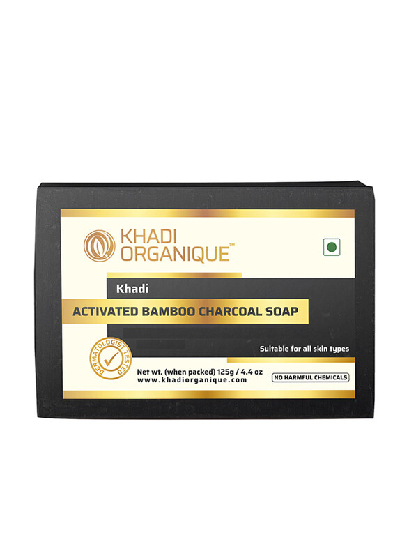 

Khadi Organique Activated Bamboo Charcoal Soap, 125gm