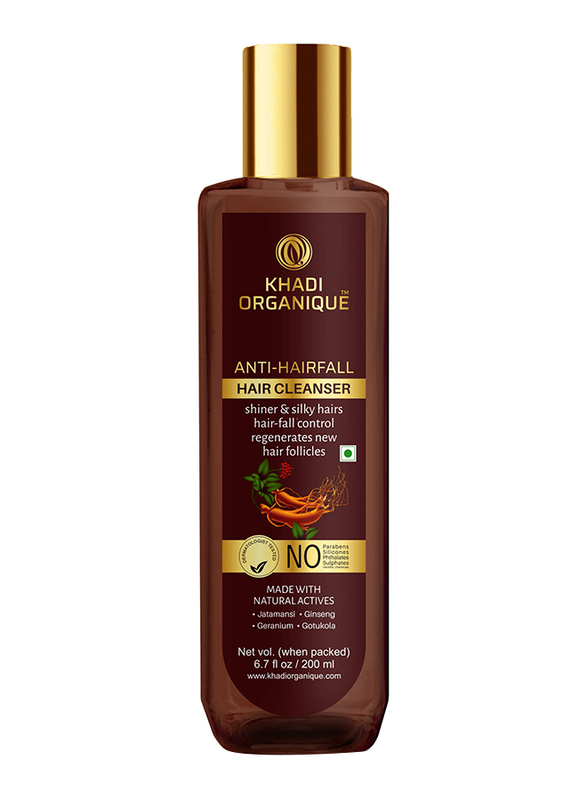 Khadi Organique Anti Hair Fall Hair Cleanser Shampoo for Sensitive Scalps, 200ml