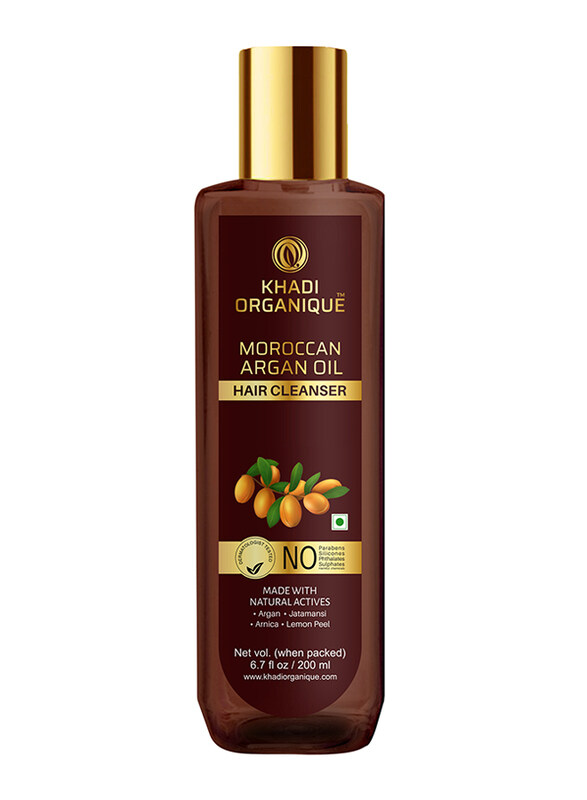

Khadi Organique Moroccan Argan Oil Hair Cleanser Shampoo for Sensitive Scalps, 200ml