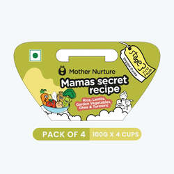 Mama's Secret Recipe (Rice, Lentils, Garden Vegetables, Ghee & Turmeric) 100*2 Pack of 2