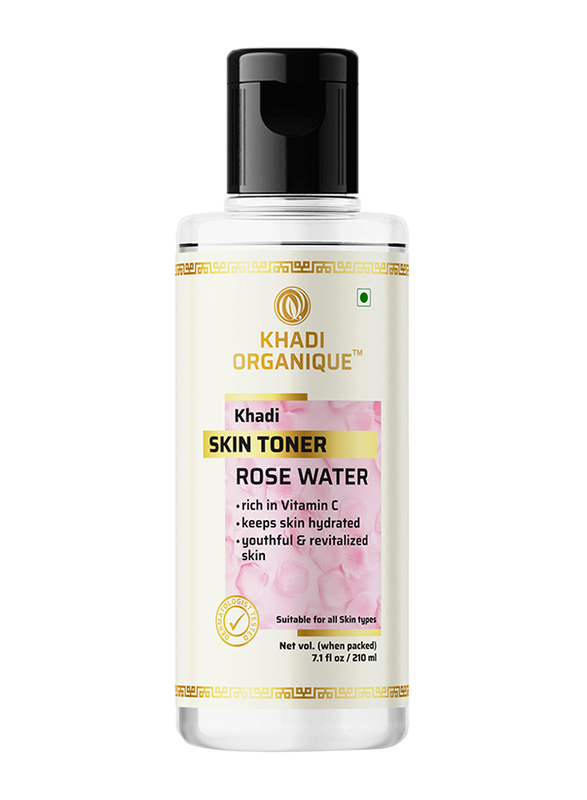 Khadi Organique Pure Rose Water Skin Toner, 210ml