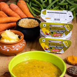 Mama's Secret Recipe (Rice, Lentils, Garden Vegetables, Ghee & Turmeric) 100*2 Pack of 2