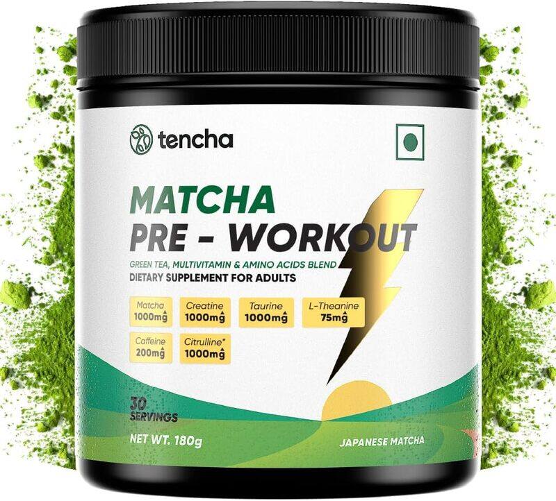 

Tencha Matcha Pre-Workout Dietary Supplements For Adult, 180G Powder,