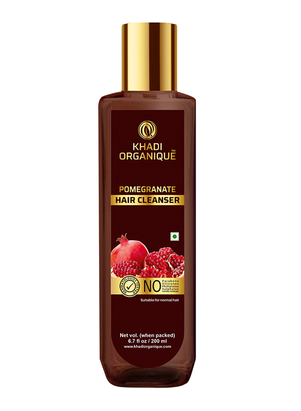 Khadi Organique Pomegranate Hair Cleanser Shampoo for Sensitive Scalps, 200ml