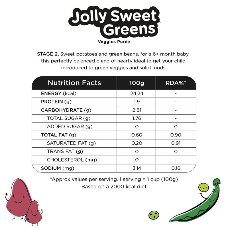 Jolly Sweet Greens (Sweet Potato & Green Beans)  100G