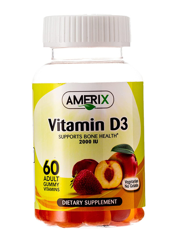 Amerix Vitamin D3 Adults Dietary Supplement, 250mg, 60 Gummies