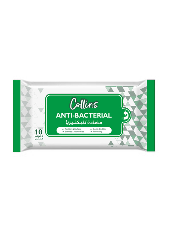 Collins Antibacterial Wet Wipes Promo Pack, 3 Pieces x 10 Sheets
