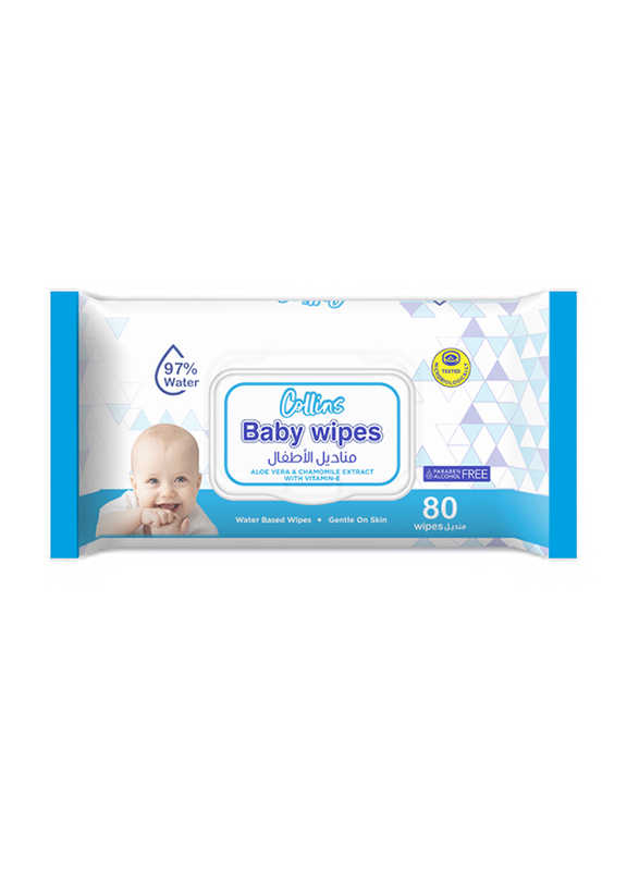 Collins 2-Piece 80 Sheets Flip-Top Soft Baby Wipes