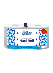 Collins Embossed Maxi Roll Toilet Paper Twin Pack, 2 Rolls x 2000 Sheets x 2 Ply