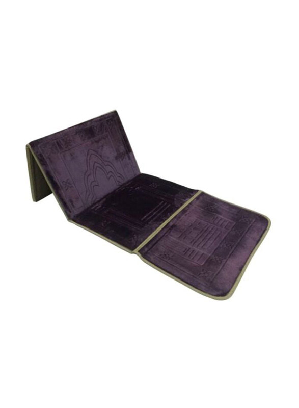 

Generic 2 In 1 Foldable Prayer Mat And Backrest, 114x54cm, Purple