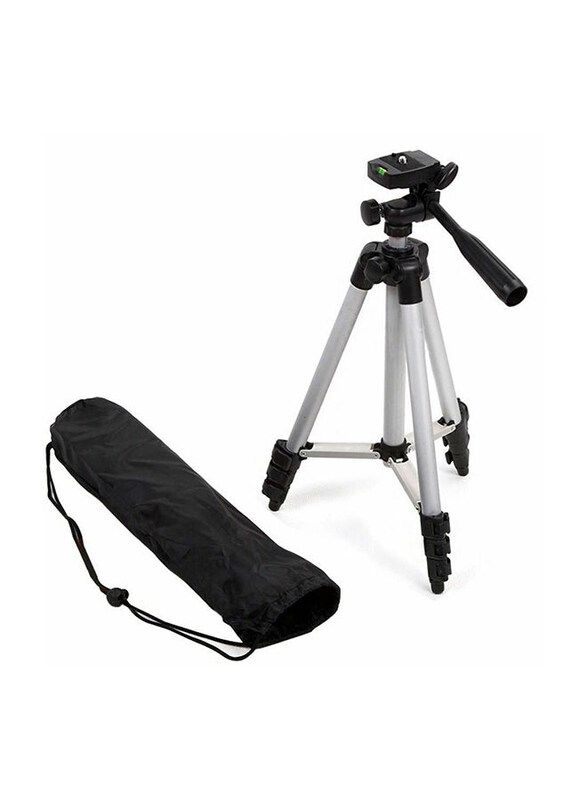 

Generic Portable Tripod For Digital Cameras and Smartphones, Black/Silver