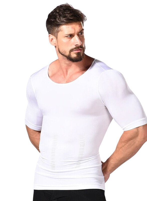 

DubaiGallery Plain Slimming Undershirt, White
