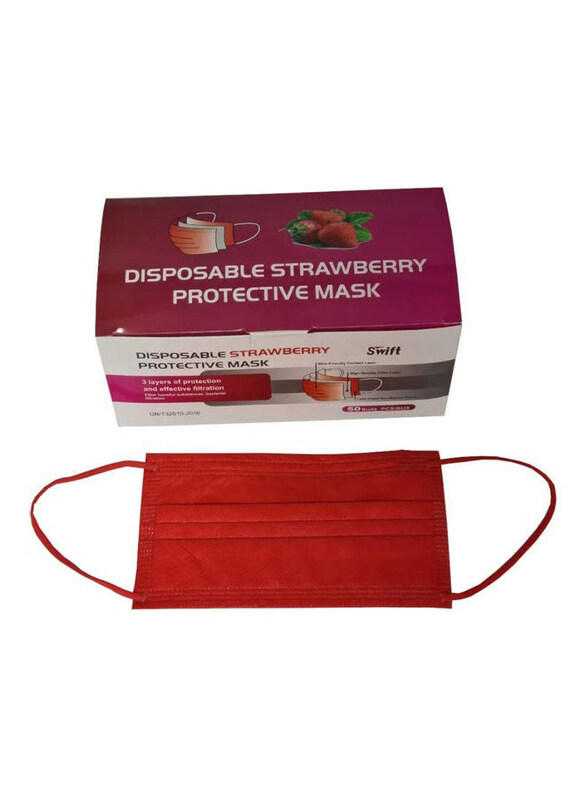 

Swift Disposable Strawberry Fragrance 3 Ply Protective Face Mask, Set