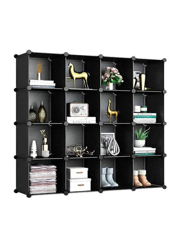 

Generic 16 Cube Foldable Storage Cabinet, Black