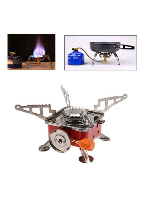 

Oem Outdoor Picnic Gas Burner, Silver/Red