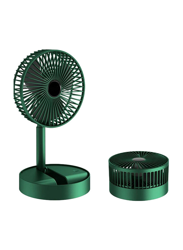 

DubaiGallery Non-Slip Portable USB Mini Folding Quiet Floor Standing Fan, Green