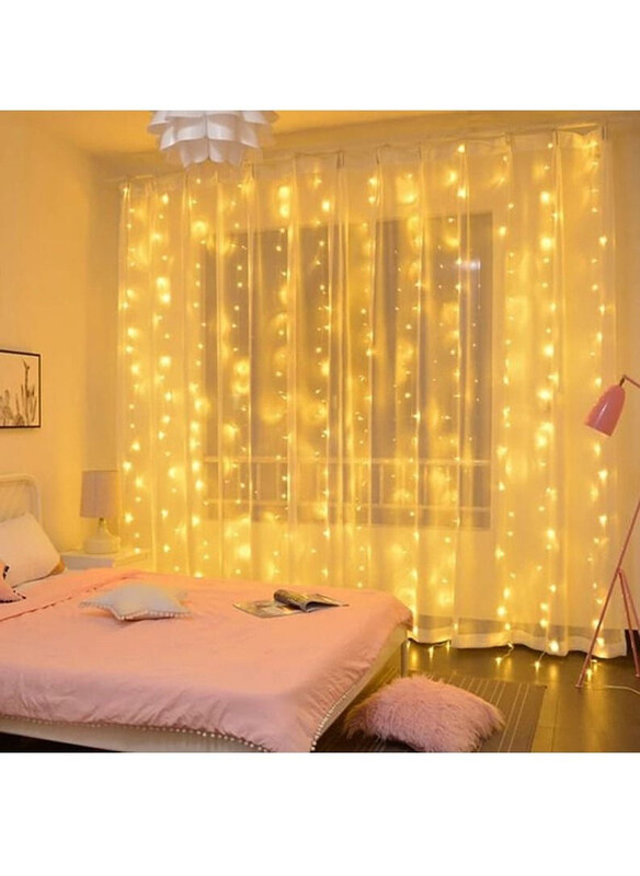 

DubaiGallery 8 Modes Fairy Globe Sparkling Curtain String 12 Wish Ball Light, White