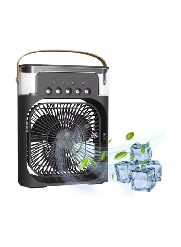 

Dubaigallery Mini Humidifier Misting Fan with 3 Speeds, Black