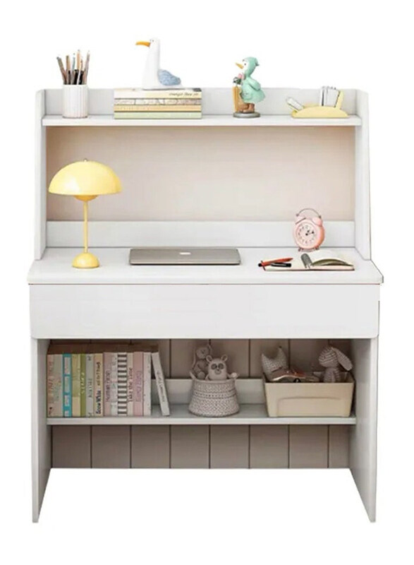 

DubaiGallery Study Table Desk with Bookshelf, White