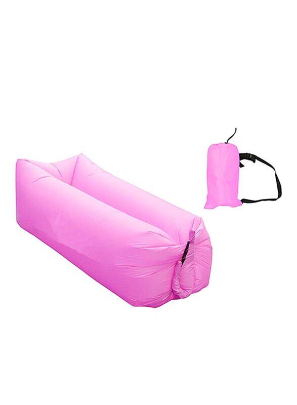 

Generic Inflatable Lounger with Travel Bag for Pool & Camping, 240 x 70cm, Pink