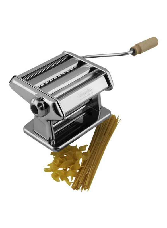 

Generic Manual Pasta Maker Machine, Silver