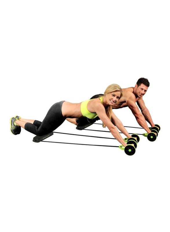 Revoflex Extreme Abdominal Trainer Set, 2 x 5.2x17.2x7.4cm, Black/Green