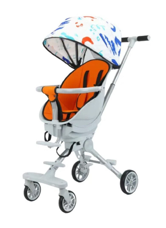 

Generic 360 Degree High Landscape Rotating Baby Seat Foldable Two-Way Walking Stroller, White