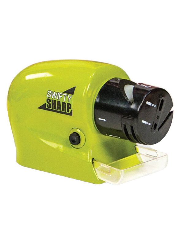 

Swifty Sharp Battery Operated Motorized Knife Sharpener, Green/Black