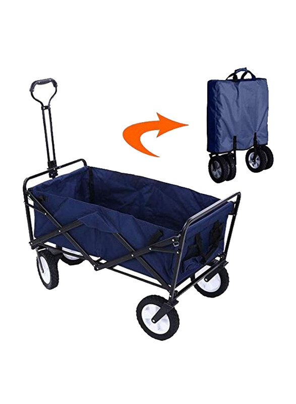 

Generic 80Kg Foldable Heavy Duty Outdoor Trolley Utility Transport Cart, Blue