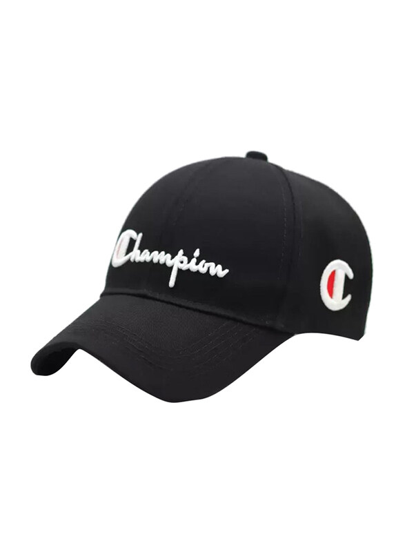 

Champion Embroidered "Champion" Letter Sports Cap Unisex, Black