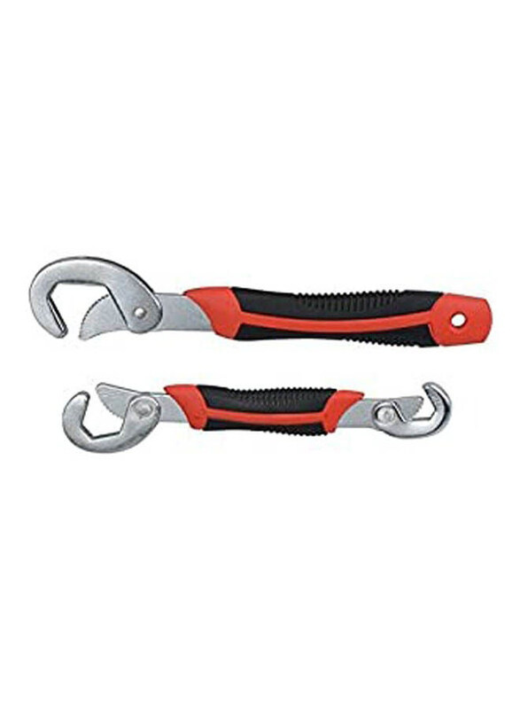 

Generic 2-Piece Snap'N Grip Adjustable Wrench Spanner Set, Silver