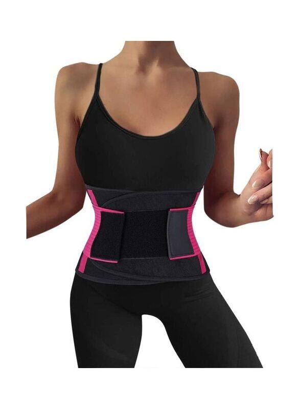 

XiuWoo Trainer Belt Waist Trimmer Cincher Corset, X-Large, Rose/Black