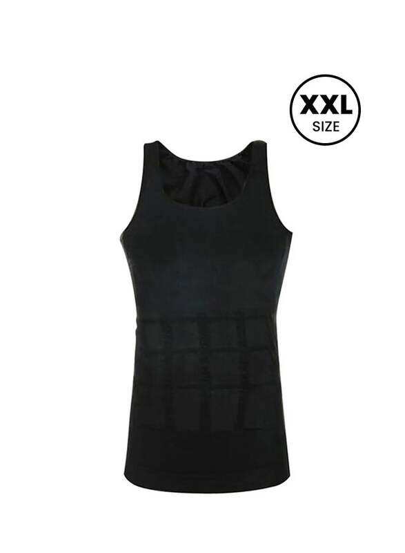 

Generic Slimming Body Shaper Sleeveless Vest for Men, Black, XXL