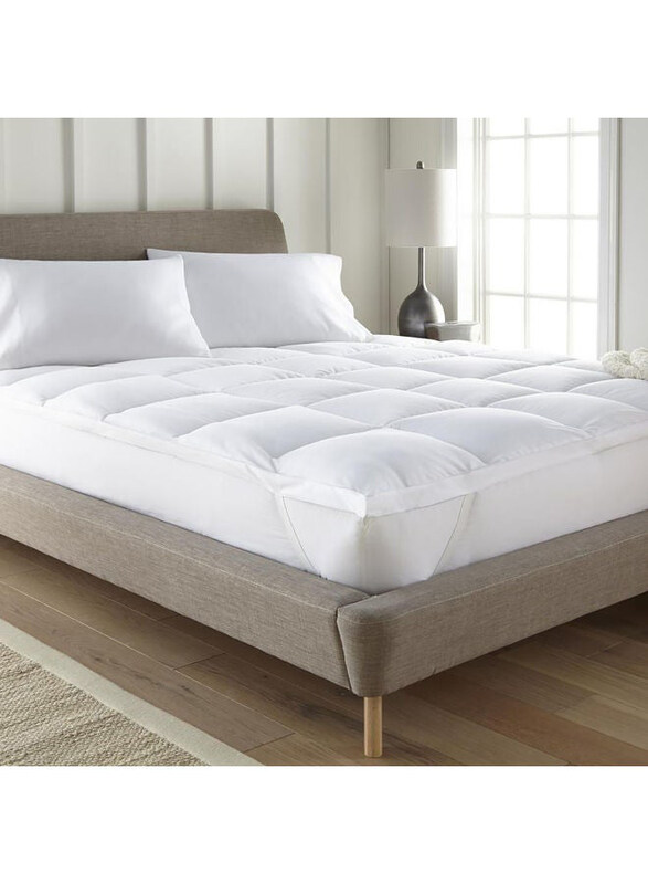 

Penhaligon's Two Layers Cotton Mattress Topper, Double, White