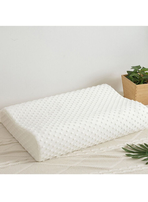 

Generic Large Ergonomic Contour Memory Foam Pillow, White