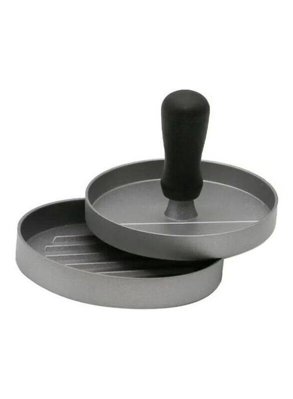 

Generic Aluminum Alloy Round Shape Cutlets Grill Burger, Meat & Beef Hamburger Press, Grey