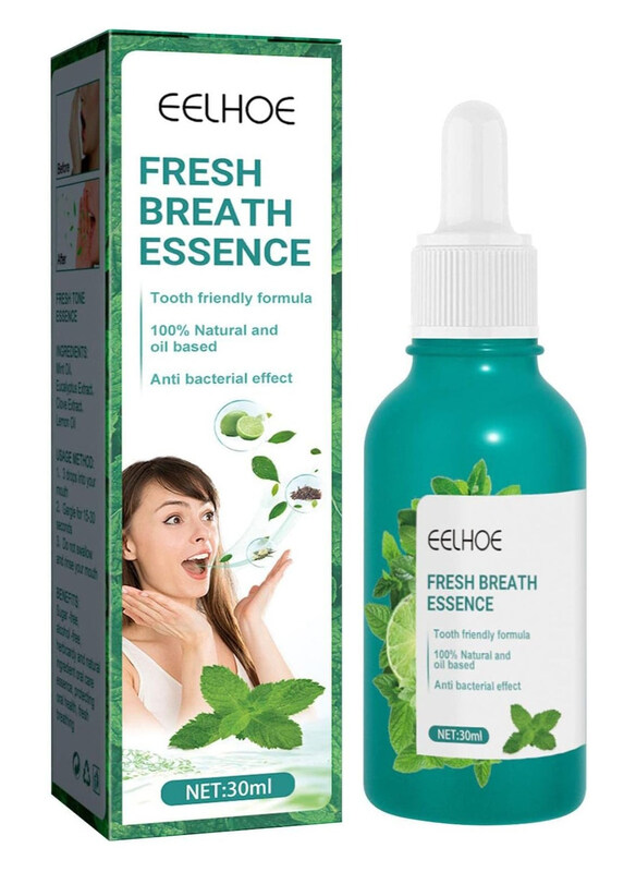 

Eelhoe Fresh Breath Serum Mint Mouth Odor Removal Improve Stomatitis Portable Essence Removal Breath Mouth Freshener Care, 30ml