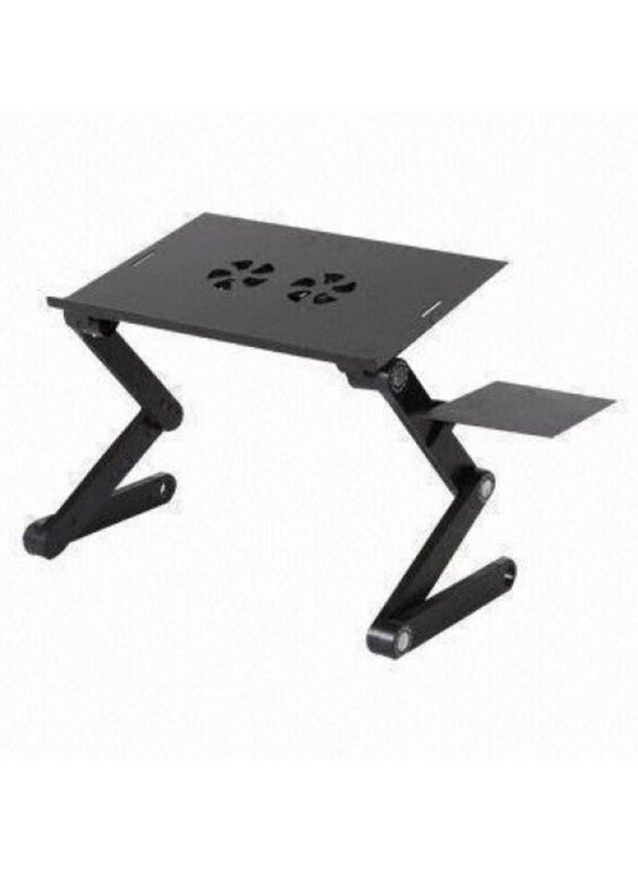 

Universal Foldable Laptop Stand with 2 Cooling Fan, Black