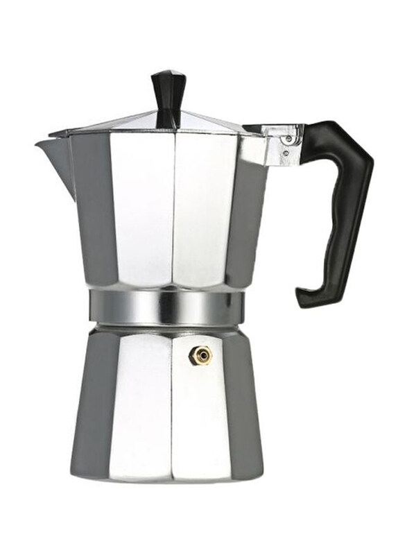 

Generic 12 Cup Stove Top Espresso Coffee Maker, 241gm, Silver/Black